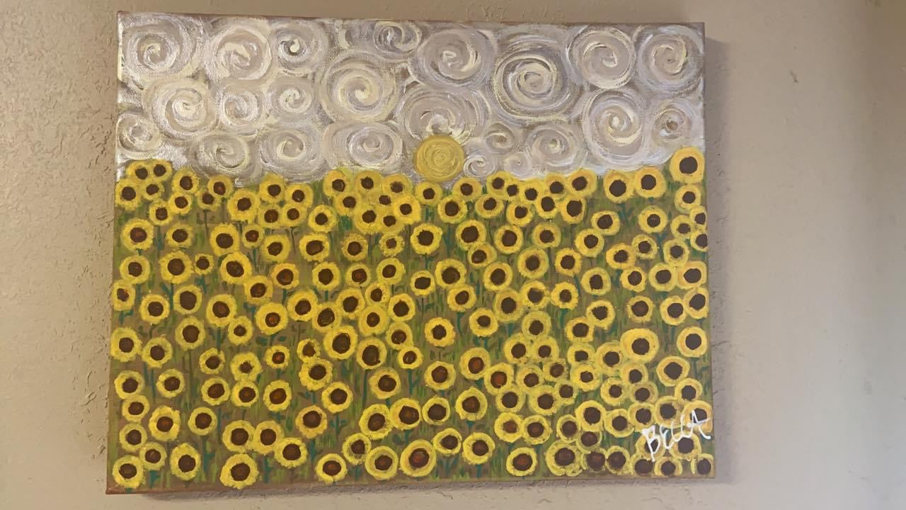 Sunflower on Canvas