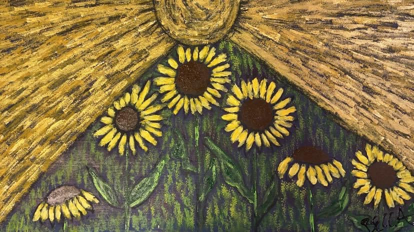 Sunny Sunflowers 22x16.5 inches